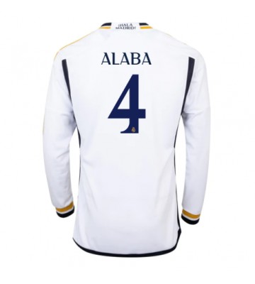 Real Madrid David Alaba #4 Replika Hjemmebanetrøje 2023-24 Langærmet